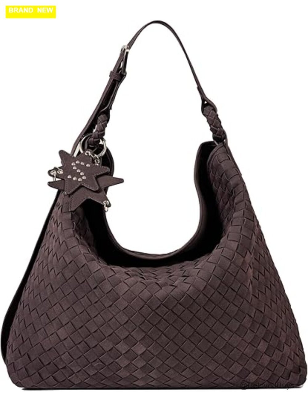 Oversized Suede Woven Hobo Bag, Tote Purse for Women, Large Crossbody Shoulder